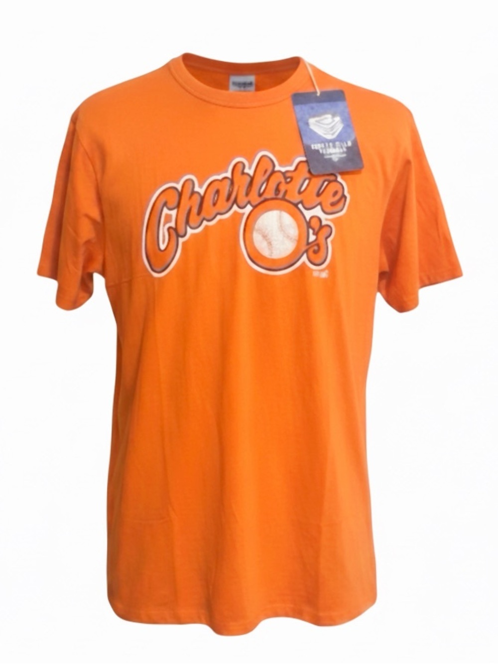 Ebbets Field Flannels Orange Short Sleeve Tee Orioles Design
